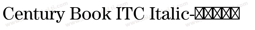 Century Book ITC Italic字体转换